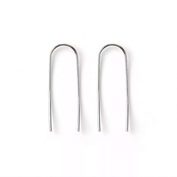 ⚜️[𝟯/$𝟭𝟴]⚜️Silver Long Bar Climber Earrings NEW - Picture 4 of 11